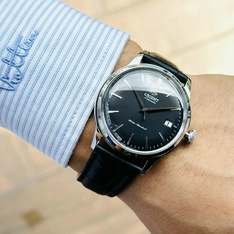 Orient Bambino Version 7 Automatic Black Dial Men's Watch- RA-AC0M02B